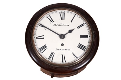 Lot 164 - JA's Whitelaw, Edinburgh: a Victorian mahogany single fusee wall timepiece