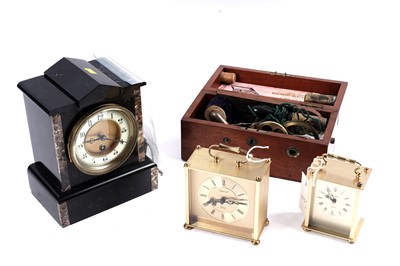 Lot 170 - A selection of clocks and a Magneto-Electric Machine