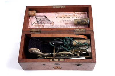 Lot 170 - A selection of clocks and a Magneto-Electric Machine