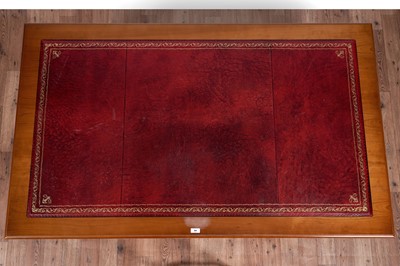 Lot 54 - A Georgian style mahogany pedestal desk