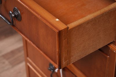 Lot 54 - A Georgian style mahogany pedestal desk