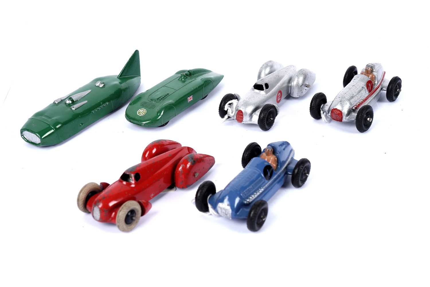 Lot 88 - A collection of unboxed Dinky Toys race cars