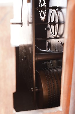 Lot 165 - W. Potts & Sons, Leeds: a Victorian mahogany single fusee wall timepiece