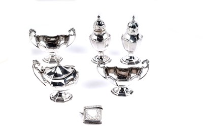 Lot 252 - A late Victorian silver condiment set