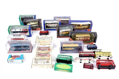 Lot 116 - A collection of diecast model buses makers including: Corgi, Matchbox and Lledo