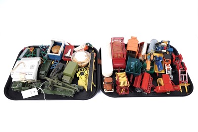 Lot 133 - A collection of diecast and other farming vehicles; and military interest diecast vehicles