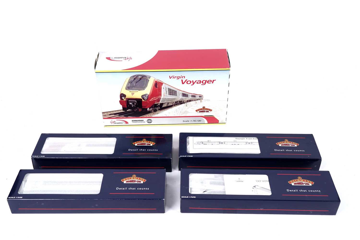 Lot 58 - A Bachmann 1:76/00 scale Virgin Voyager set