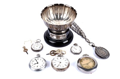 Lot 131 - A selection of silver and other pocket watches; and other items