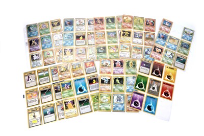 Lot 223 - A collection of Base set 1 Pokémon cards including some shiny and some shadowless