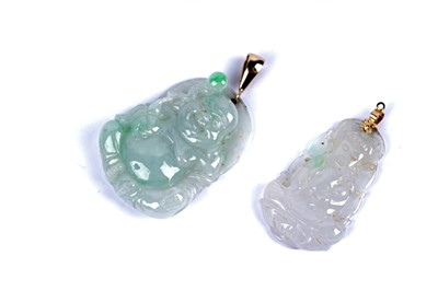 Lot 856 - Two Chinese carved pendants