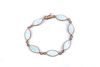 Lot 188 - A Gilson synthetic opal line bracelet