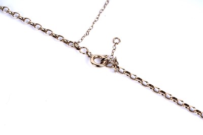 Lot 207 - An orange banded agate cross pendant necklace