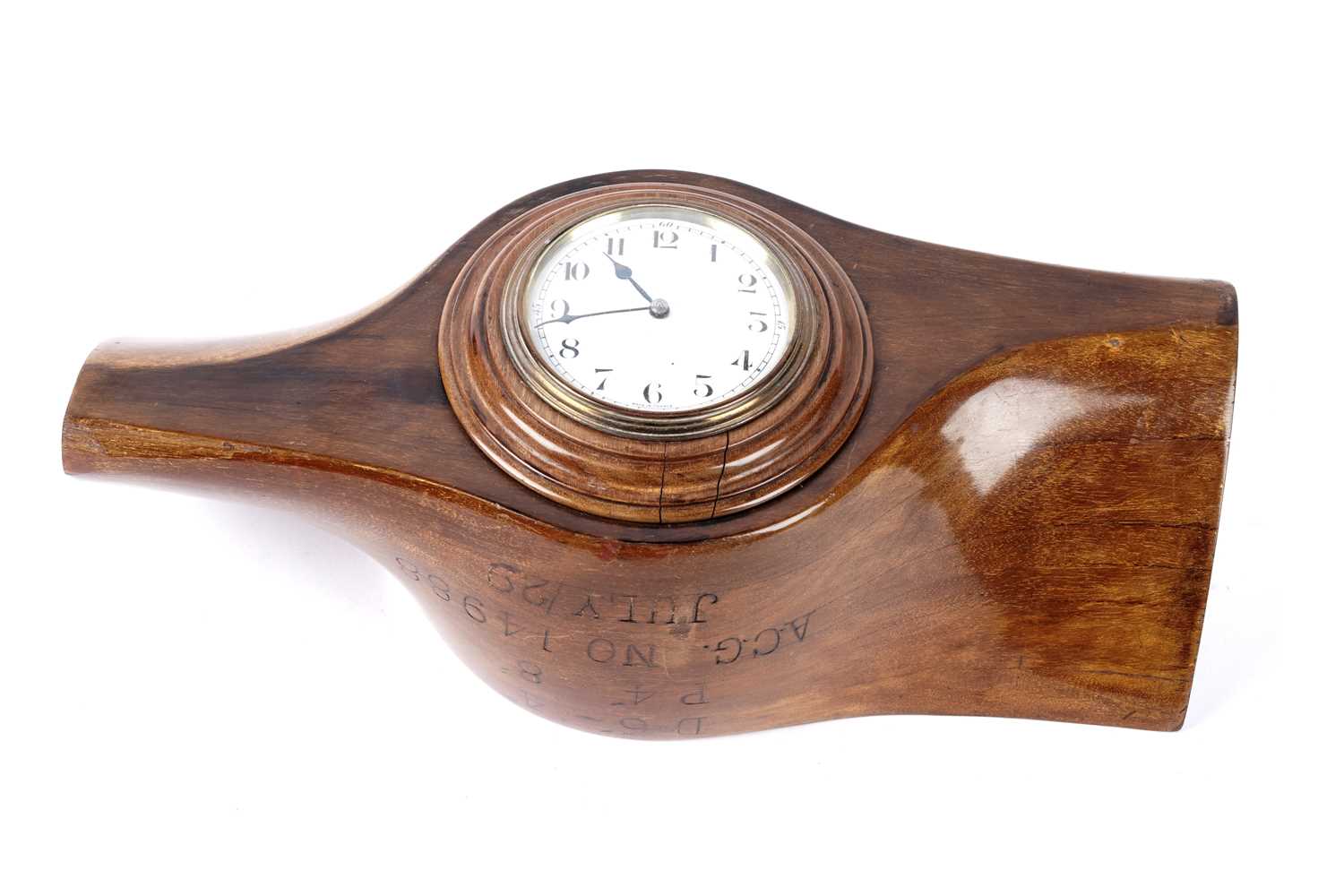Lot 136 - A 20th Century aeroplane propeller wall timepiece