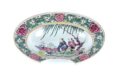 Lot 807 - A Chinese famille rose barber's bowl