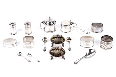 Lot 232 - A selection of Victorian and later silver table ware