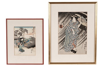 Lot 31 - Utagawa Kunisada - Fujikawa & Natsu | woodblock print