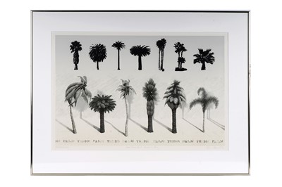 Lot 82 - Terry Wilson - Palm Trees 2nd Version in Gray | artist's proof lithograph