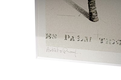 Lot 82 - Terry Wilson - Palm Trees 2nd Version in Gray | artist's proof lithograph
