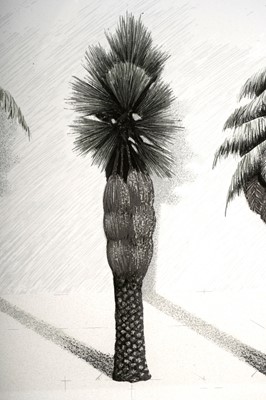 Lot 82 - Terry Wilson - Palm Trees 2nd Version in Gray | artist's proof lithograph