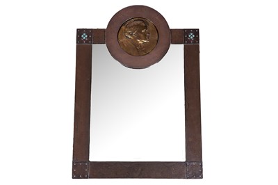 Lot 149 - An early 20th Century Arts and Crafts copper mirror