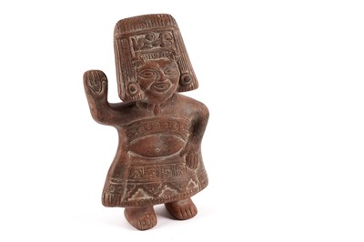 Lot 269 - ﻿A decorative stoneware figure﻿ of an Aztec woman