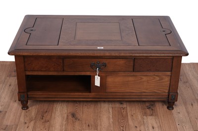 Lot 468 - A mahogany and birdseye maple coffee table