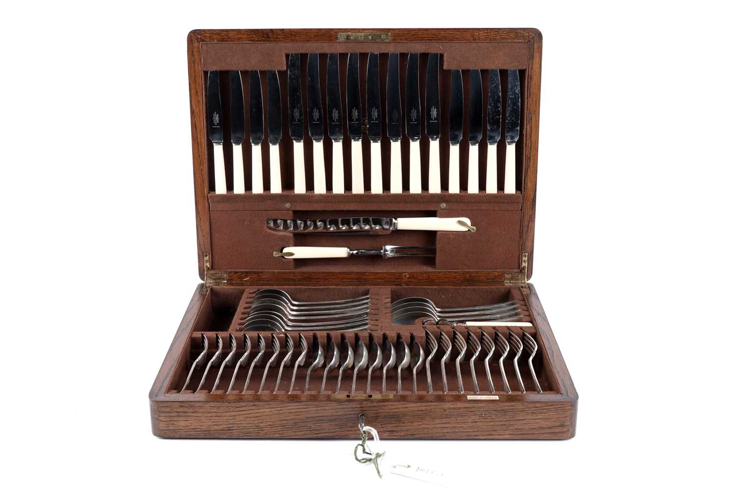Lot 200 - An Edward VIII silver canteen; and other cutlery