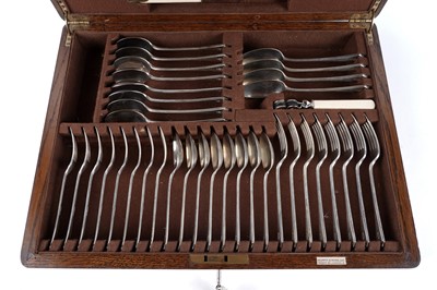 Lot 200 - An Edward VIII silver canteen; and other cutlery
