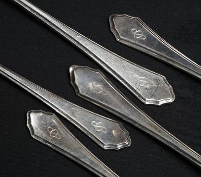 Lot 200 - An Edward VIII silver canteen; and other cutlery
