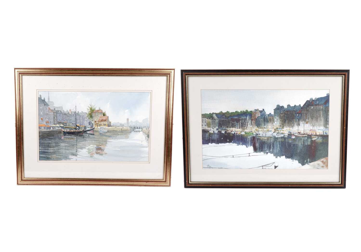 Lot 220 - Mike Clyburn - Two Views of Honfleur | watercolour