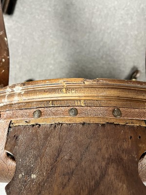 Lot 7 - A pair of early 20th Century ecclesiastical walnut captain's armchairs