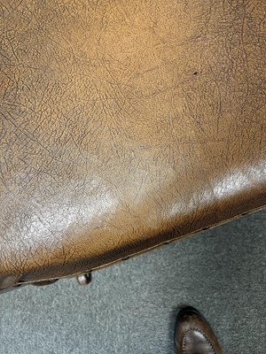 Lot 7 - A pair of early 20th Century ecclesiastical walnut captain's armchairs