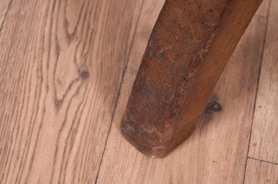 Lot 7 - A pair of early 20th Century ecclesiastical walnut captain's armchairs