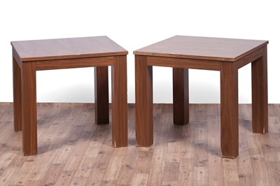 Lot 22 - A pair of contemporary teak side tables