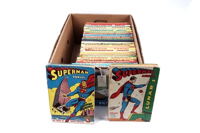 Lot 547 - A collection of British superhero re-print annuals