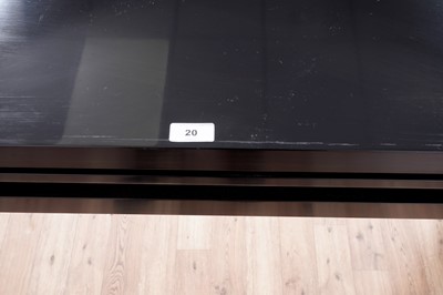 Lot 20 - A substantial contemporary Chinese style ebonised console table