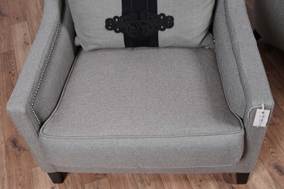 Lot 21 - Kelly Hoppen: a pair of ‘Emma’ wingback armchairs