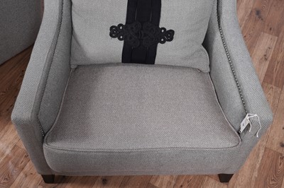 Lot 21 - Kelly Hoppen: a pair of ‘Emma’ wingback armchairs