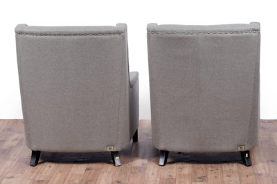 Lot 25 - Kelly Hoppen: a pair of ‘Emma’ wingback armchairs