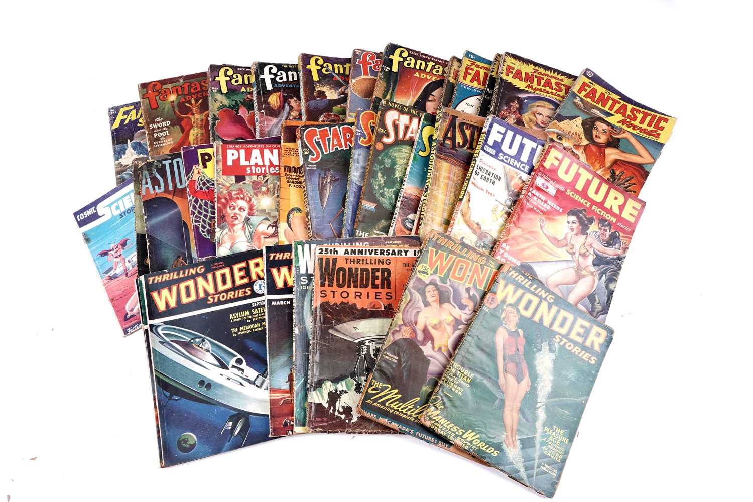 Lot 575 - Vintage Sci-Fi pulp magazines