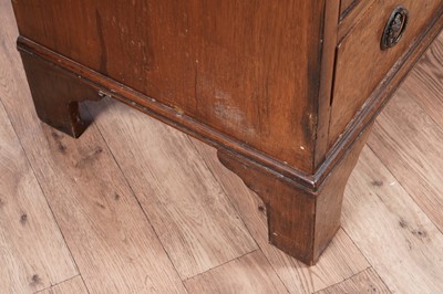 Lot 12 - A Georgian style burr walnut and walnut chest of drawers