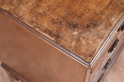 Lot 12 - A Georgian style burr walnut and walnut chest of drawers