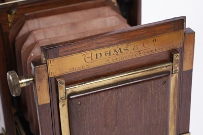 Lot 133 - An Adams Tropical Minex de Luxe half-plate reflex camera
