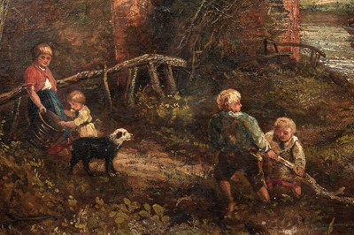 Lot 1030 - After John Constable RA - Children Playing by Willy Lott's Cottage | oil