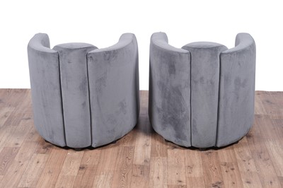 Lot 31 - A pair of contemporary button-back armchairs