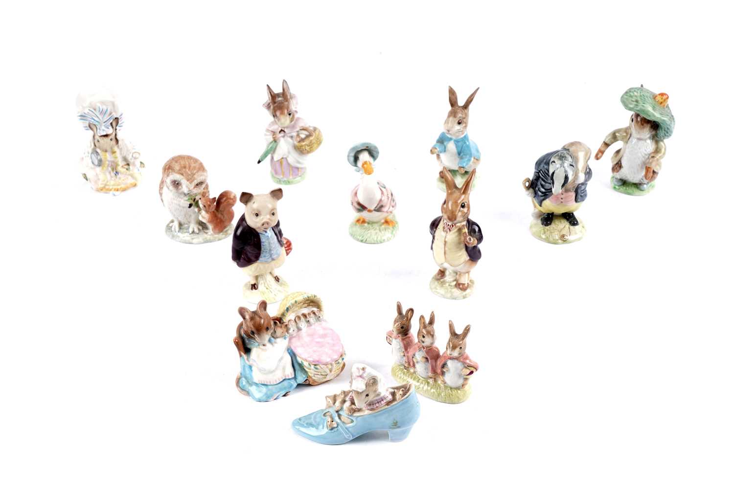Lot 375 - A collection of Beatrix Potter figures by Beswick and Royal Albert