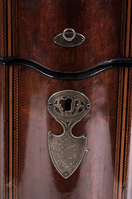 Lot 206 - A Georgian mahogany serpentine front knife box