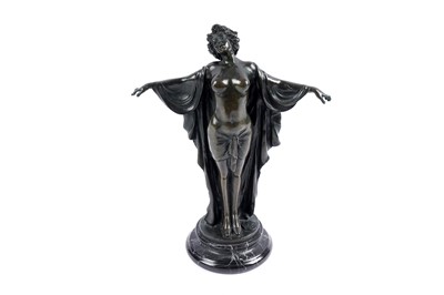 Lot 267 - A bronze figure of a partially nude lady after Jean Pierre Masier