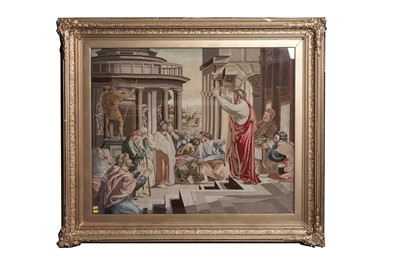 Lot 237 - A late 19th/ early 20th Century tapestry, depicting a Classical scene