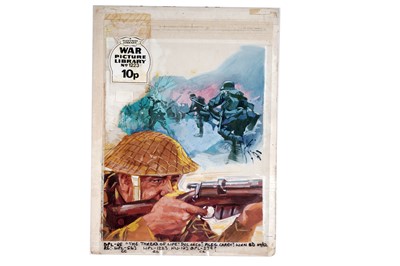 Lot 424 - Original painted artwork for Fleetway's War Picture Library No. 1223, "To the Victor"